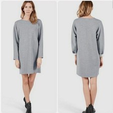 Everlane Dress Luxe Double KnitSweater Wool Stretch NeutralGray Small
