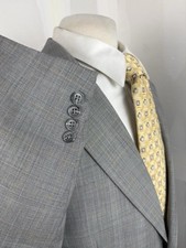Hart Schaffner Marx Gold Trumpeter Gray Glen Check Wool Sport Coat Blazer 46 L