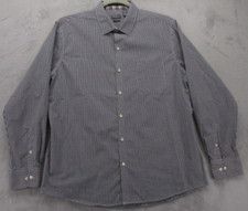 Van Heusen Flex ZButton Up Shirt Men's XL Slim Fit Check Plaid Cotton Blend