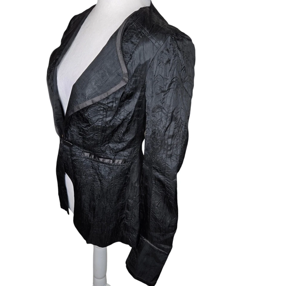 Blazer Esmoquin Negro Free People Para Mujer Cóctel Fiesta Formal Talla 4 Elegante  Foto 3 de 4