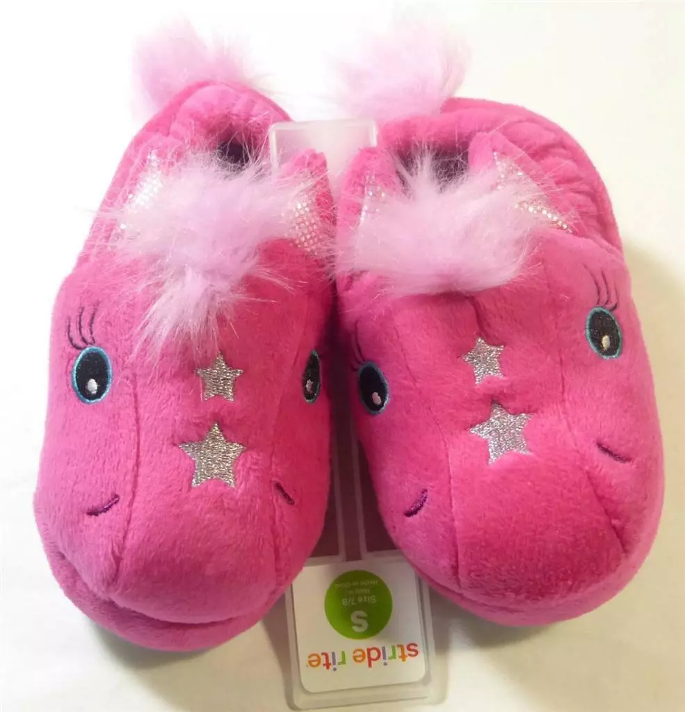 Slippers Stride Rite Kids Hot Pink Magic Pony Size Small 7 8