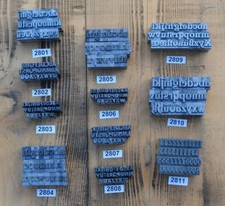 Bleischrift -1 Set zur Auswahl- Bleisatz Letter Lettern Buchstaben Bleilettern..