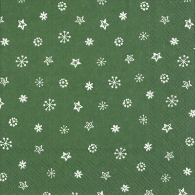 LITTLE JOY grüner Stern Weihnachten Papiertisch 33cm quadratisch Mittagessen Servietten 20er Pack