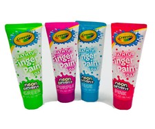 Crayola Bathtub Finger Paint Soap Body Wash - 3 oz - Bright Neon Colors 4 PACK