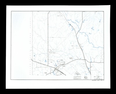 Texas Map - Montgomery County Magnolia High Chaperal Sandy Hills Railroads TX
