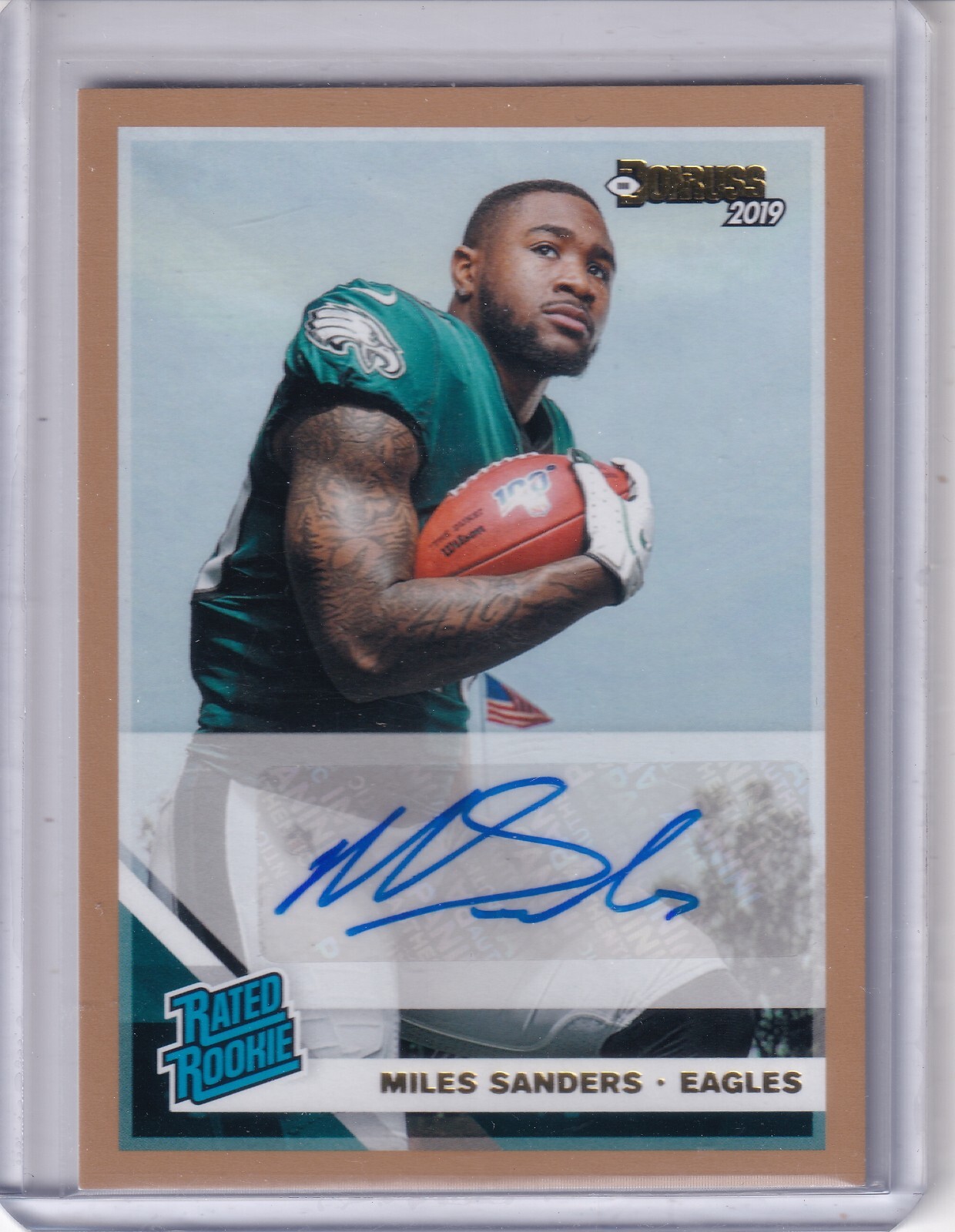Miles Sanders 2019 Donruss Rated Rookie Bronze Rc Auto