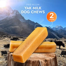 Healthy Dog Treat – Yak Milk Chew Bones, 2pc Large, Gluten-Free & Natural Chews