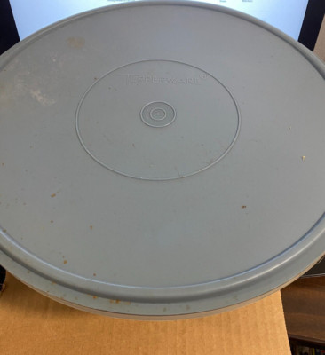 Vintage Tupperware Large  13  Mixing Bowl with Blue Lid  Clear Bowl 274-5