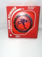 Disc Sport SUPER STINGER 9-1/4" Frisbee Flying Disc NEW ZEALAND Red Vtg 80s ZX1