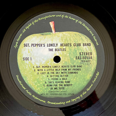 Vtg THE BEATLES Album SGT PEPPERS Apple 1976 JAPAN PRESSING Vinyl