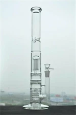 17" Heavy Glass Bong Perc Bong Glass Smoking Water Pipe Birdcage Hookahs Bongs