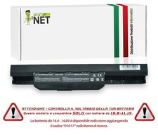 Batteria per Asus K43E A32-K53 K53S K53SV X53S X54C [10,8-11,1V - 6600mAh]