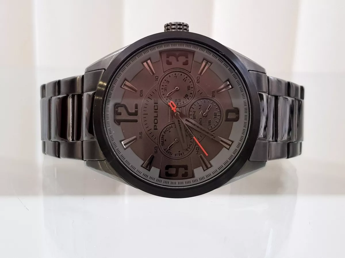 Police gunmetal best sale watch