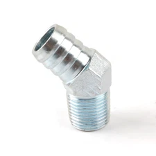 Made Of Steel Adapter Fitting 45 DEG 5/8" 16mm barb  to 1/2PT 1/2BSPT male 