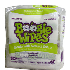 Boogie Wipes Saline Wipes Unscented 90 Wipes