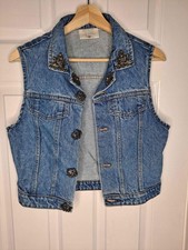 Elizabeth Collier Womens Jean Vest Size Small