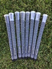 SET OF 8 Golf Pride Z-Grip Cord Midsize Golf Grip - Black/White