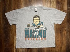 VTG 1994 NFL Miami Dolphins Dan Marino Caricature DOUBLE SIDED RARE T SHIRT XL