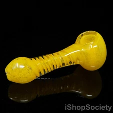 4.5" Frit Vortex Helix Tobacco Smoking Pipe Thick Collectible Pipes - P409A