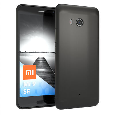 Für Xiaomi Mi 9 SE Hülle Soft Case Silikon Cover Schutz Tasche Slim Matt Schwarz