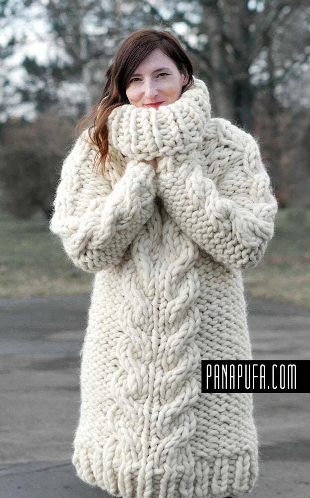 Turtleneck cable hotsell knit sweater dress