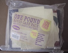 CRAFT SUPPLIES...ONE POUND BONUS CARD PACK..ASSORTED SHAPES AND SIZES