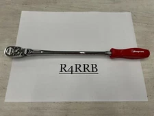 Snap-on Tools USA NEW 1/4" Drive RED Handle Extra Long Flex Ratchet THLLFD72R