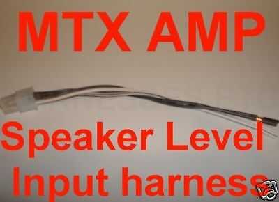 Speaker High Level Input Harness 4-Pin Plug BLAUPUNKT Amplifier EMA 255 EMA 455
