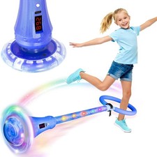 Rechargeable LED Skip Ball Ankle Toy Flashing Light-Up Dark Blue LED Kids Toy