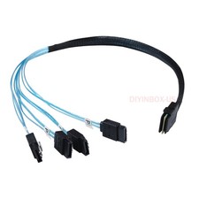 Mini SAS to SATA Reverse Breakout Cable SFF-8087 to 4XSATA 7Pin HD Host 50cm