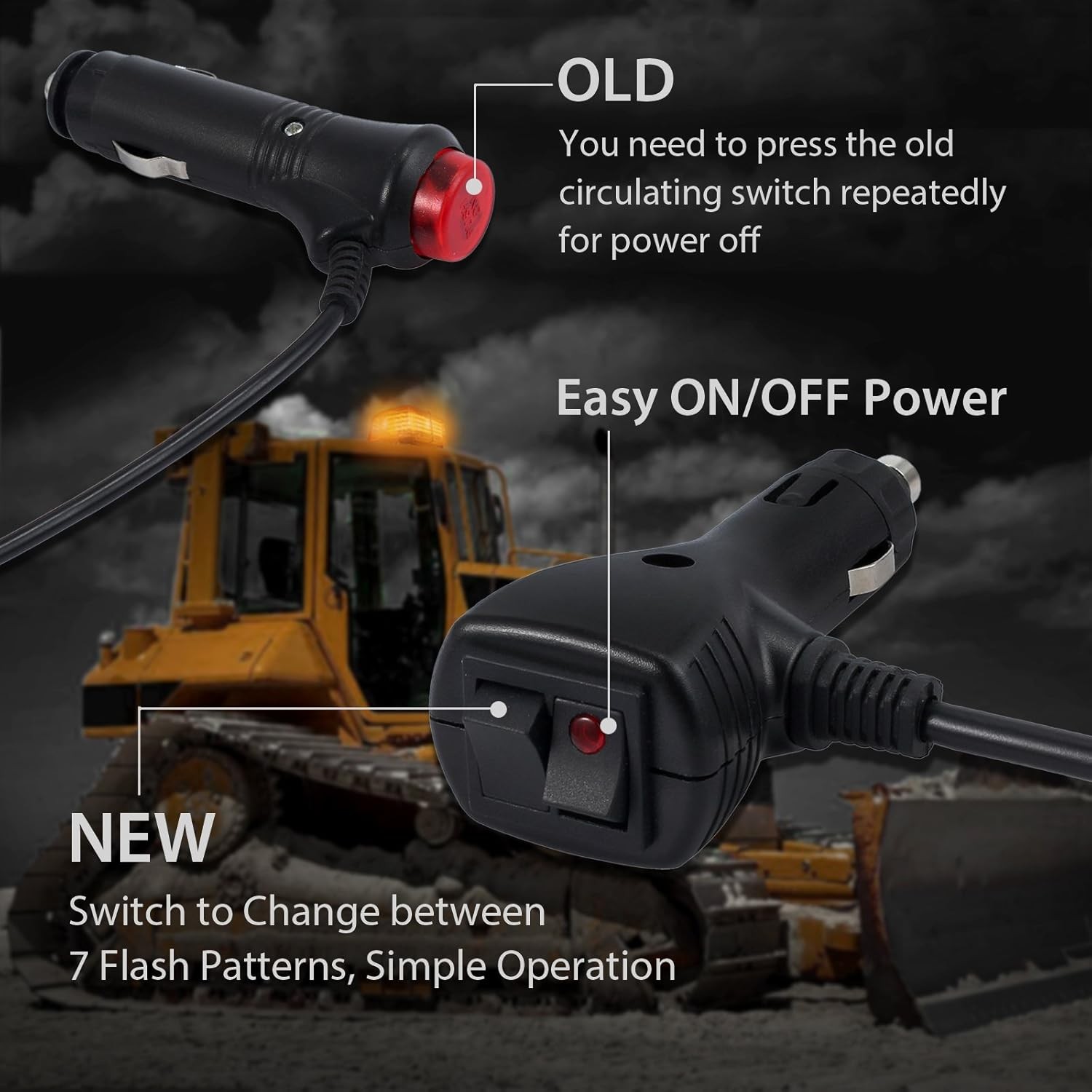 240LED Emergency Warning Strobe Light Car Roof Amber Recovery Flashing Beacon