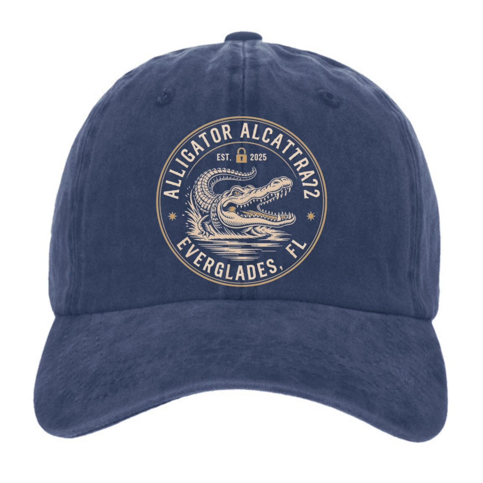 Alligator Alcatraz Everglades Hat – Vintage Florida Gator Patch Baseball Cap