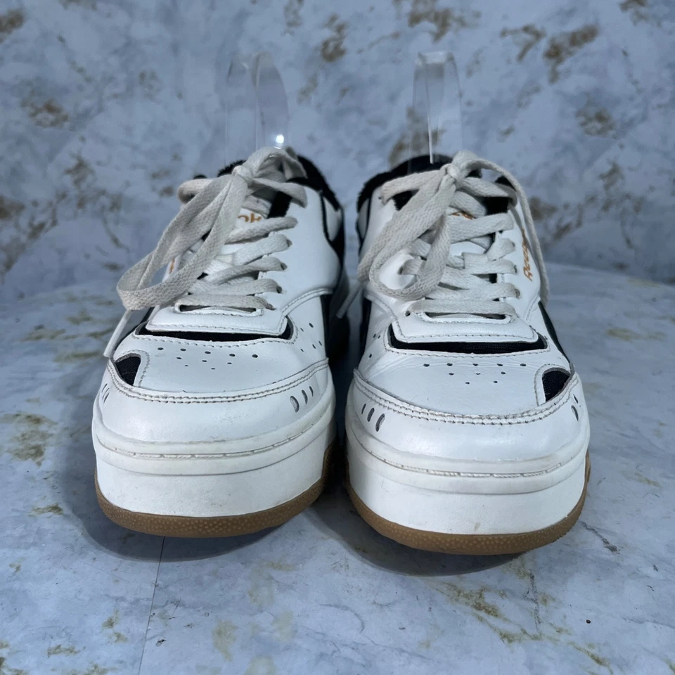 Reebok Club C Women's Size 6.5 Shoes White Black Low Athletic Platform Sneakers - Image 2 of 4