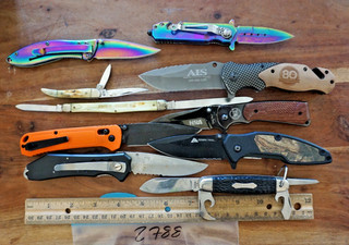 2788 Ten assorted pocket knives