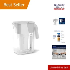 Luxury ZeroWater 12-Cup Water Filter Pitcher: Elegant & Powerful 5-Stage Filter