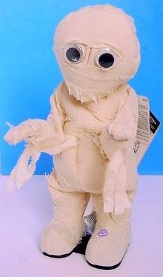 1980s CHINA HALLOWEEN FRIENDS 13'' DANCING MUSICAL MUMMY BATTERY OP w TAGS WORKS!