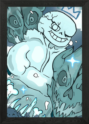 Sans Undertale gerahmtes Wandbild Poster Leinwanddruck Bild