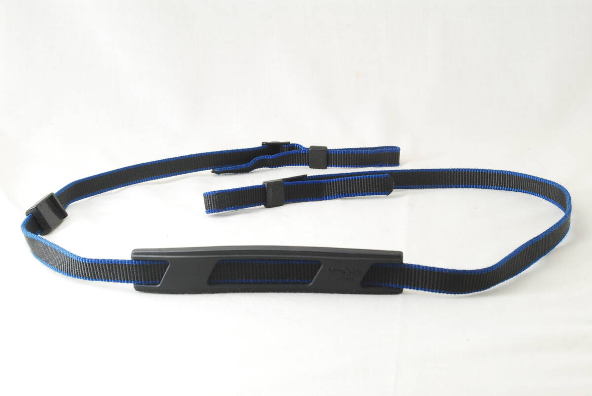 Minolta Camera Neck Shoulder Strap Black Navy Blue Genuine