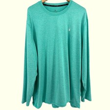 Spyder NEW Swim Men Rash Guard XL Teal Heather Long Slv UPF50 Performance Shirt