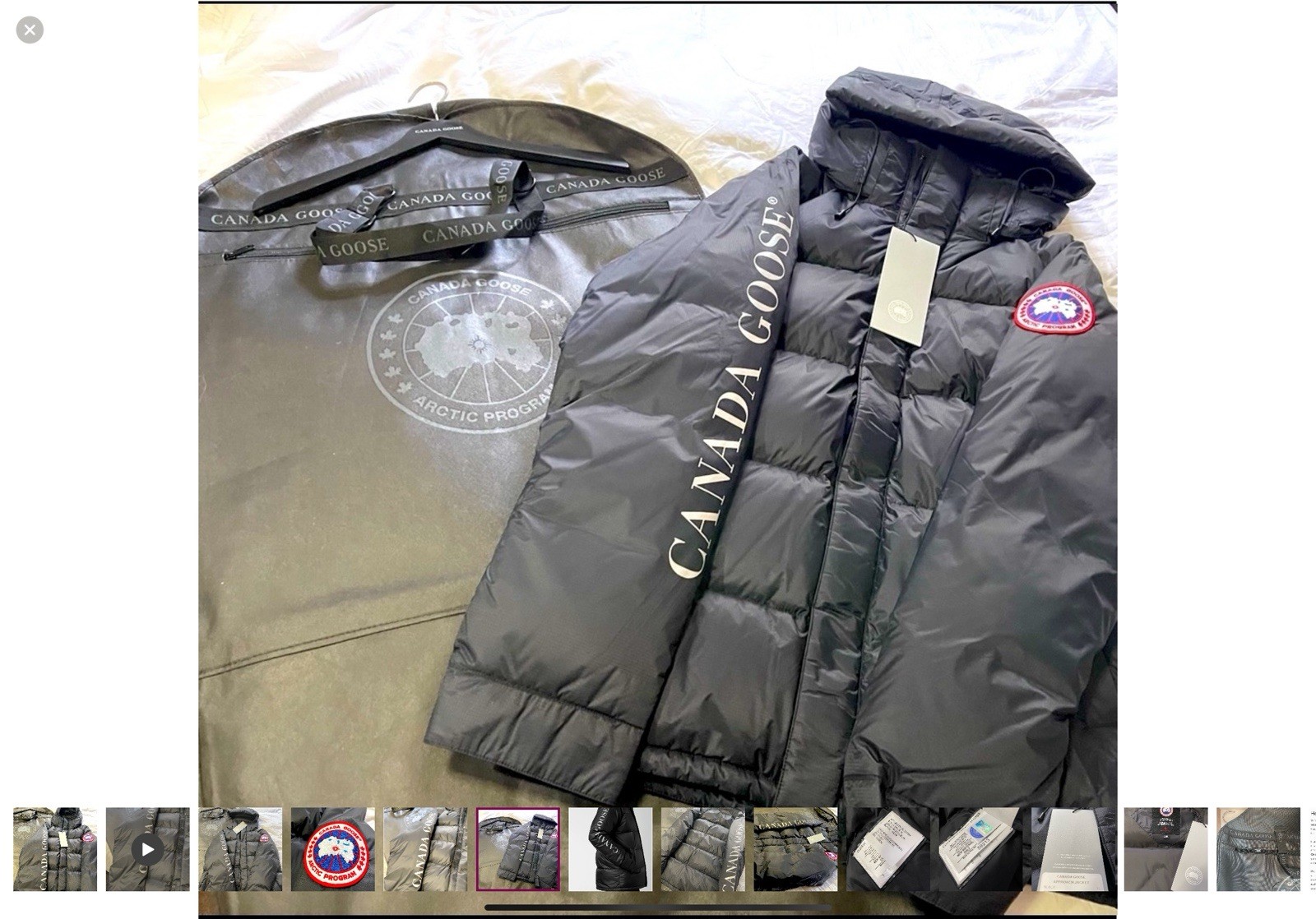 Rare Authentic Iconic Canada Goose Black Approach Down Unisex Jacket image 6