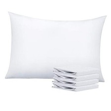 Queen Pillowcase Set - 4 Pack Brushed Microfiber 20x30 Queen 20" x 30" White