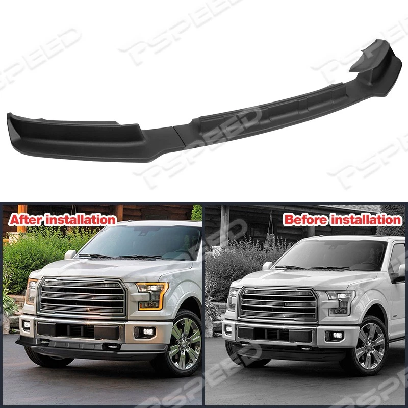 For 15-17 Ford F-150 F150 Truck Black Front Bumper Lip Body Kit Splitter Spoiler - Image 3 of 4