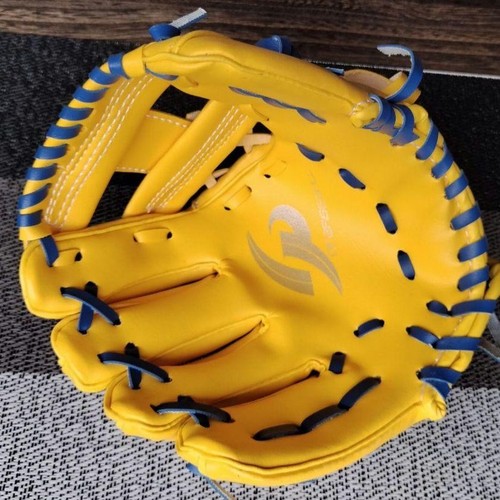 Baseball glove, bright yellow with blue laces from Japan - Picture 15 of 15