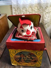 Vintage 1950s MATTEL Jolly-Tune The Clown Jack In The Music Box Original Clothes
