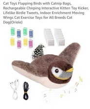 3 Mode Wings-Flapping Toy For Cat. Rechargeable. Brand New Sealed