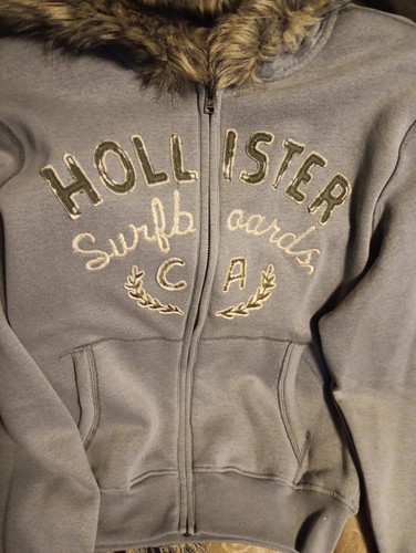 Hollister Mens   Zip Hoodie Large.With A Good Condition Blue Hoodie Mens Large.