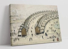 RISING STREET, L..S. LOWRY - FRAMED CANVAS WALL ARTWORK PICTURE PRINT