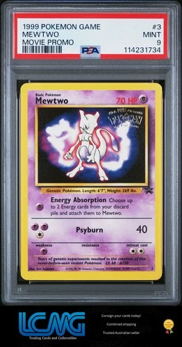 1999 Pokemon Game Movie #3 Mewtwo Movie Promo PSA 9