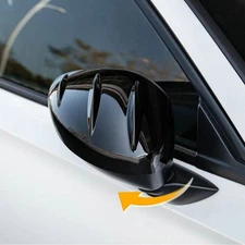 Pair Gloss Black For Honda Civic 2022-2023 Side Mirror Cap Cover Trim W/o Light