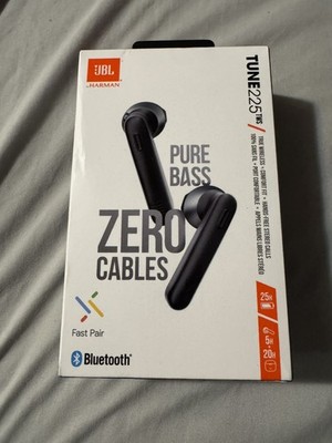 JBL Tune 225TWS Wireless Bluetooth In-Ear Headphones Pure Bass Sound, Black